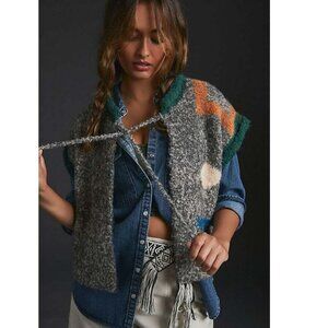 Anthropologie Tiny Jacquard Sweater Vest - small